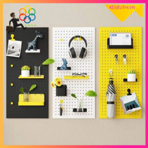 Tấm Pegboard decor tôn lỗ trang trí phụ kiện 1m x 0.4m